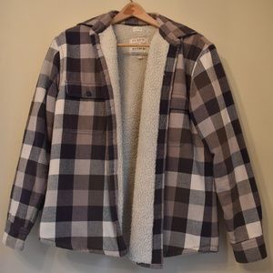 J Crew Flannel Sherpa Lined Jacket